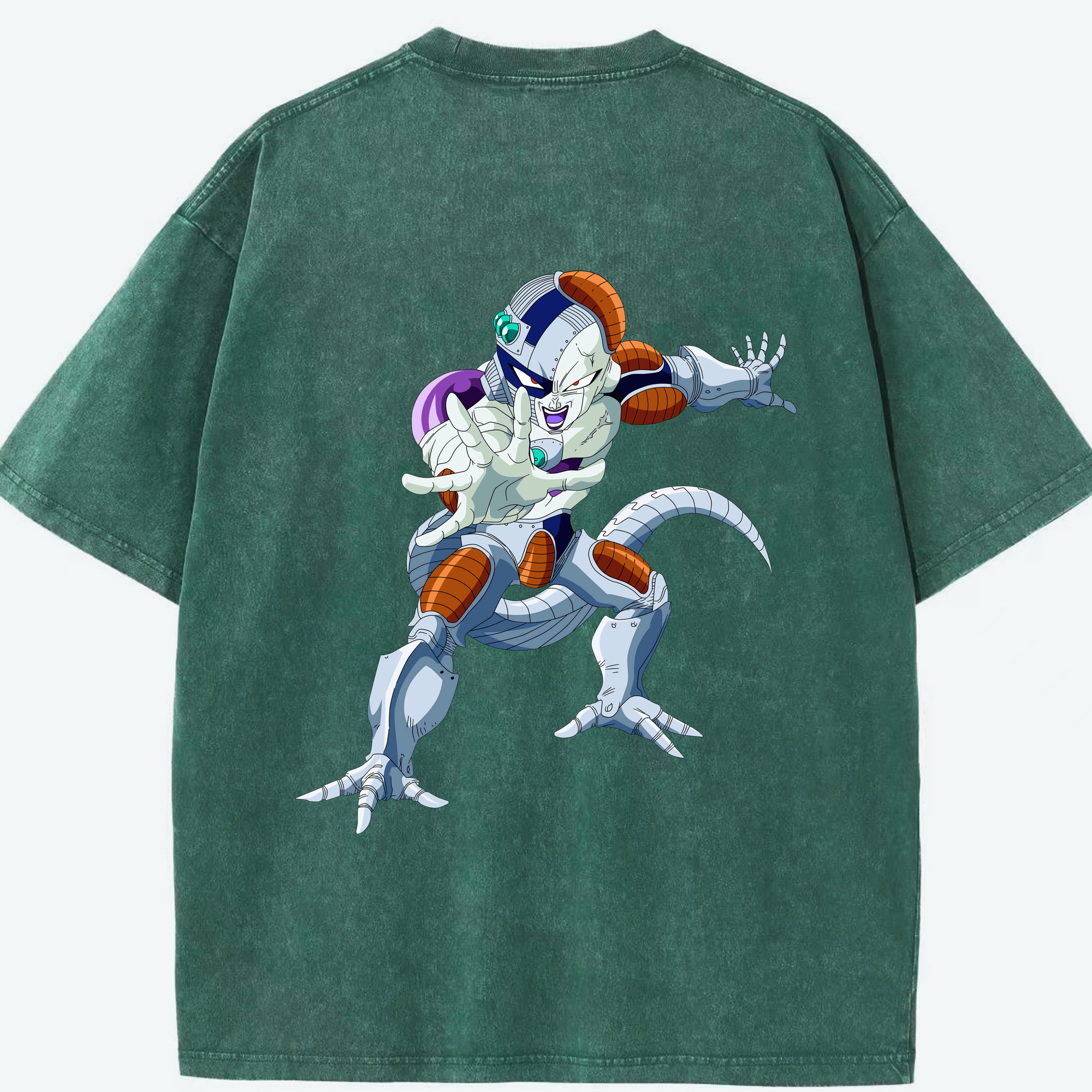 （画像用） ドラゴンボール フリーザ DRAGON BALL Frieza 綿100% ヴィンテージ風 半袖Tシャツ（背面プリント）